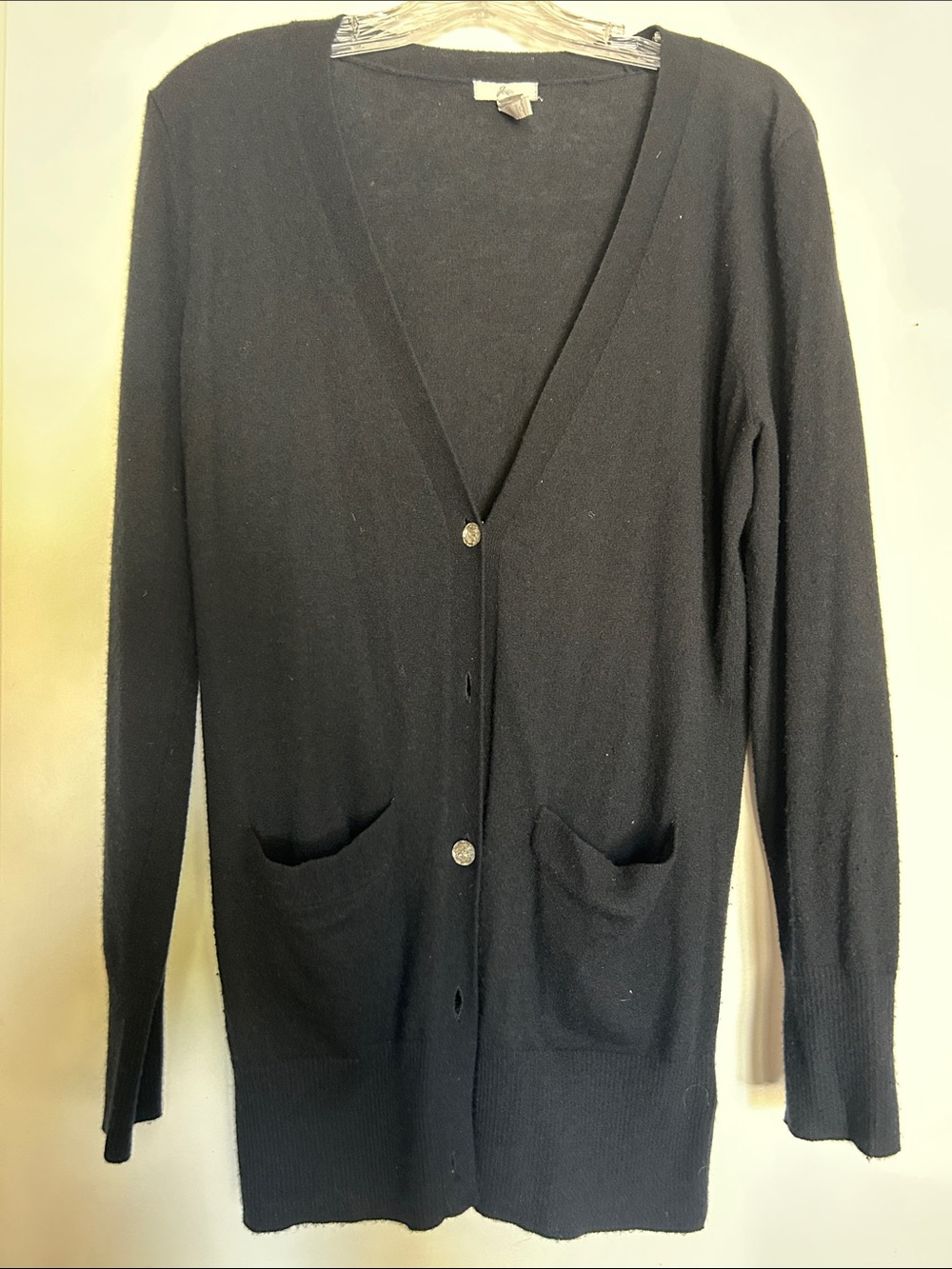 Women’s Black V-Neck Button Cardigan Sweater - Classic Style